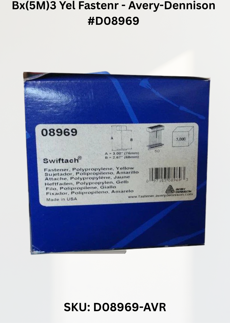 Bx(5M)3 Yel Fastenr - Avery-Dennison #D08969