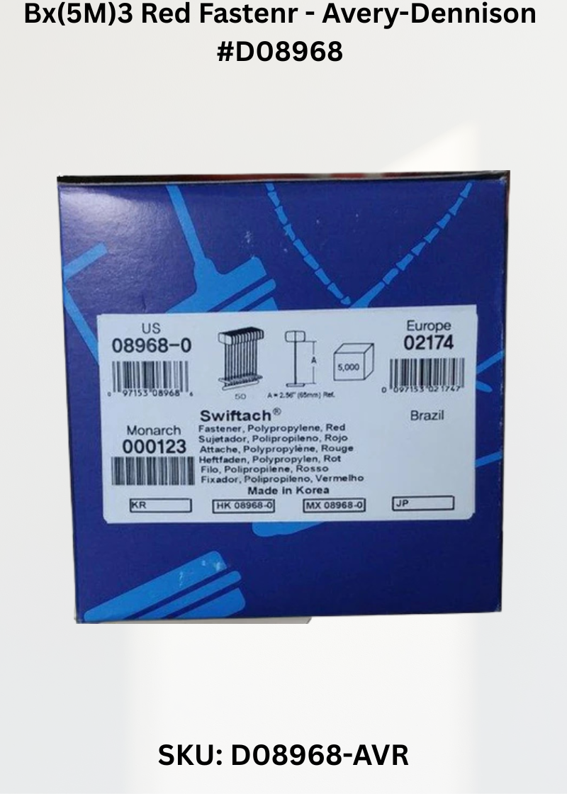 Bx(5M)3 Red Fastenr - Avery-Dennison #D08968