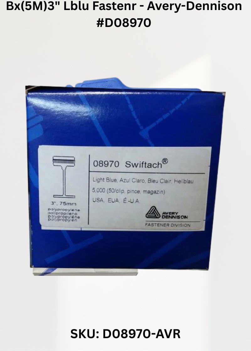 Bx(5M)3" Lblu Fastenr - Avery-Dennison #D08970