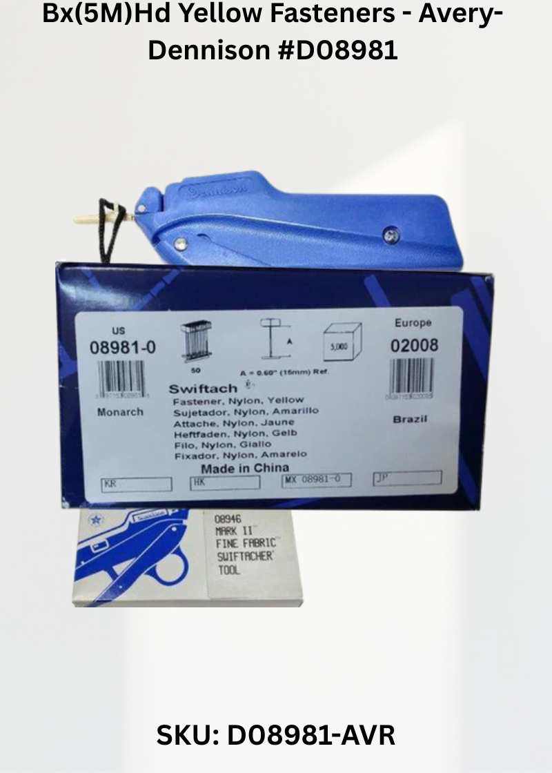 Bx(5M)Hd Yellow Fasteners - Avery-Dennison #D08981