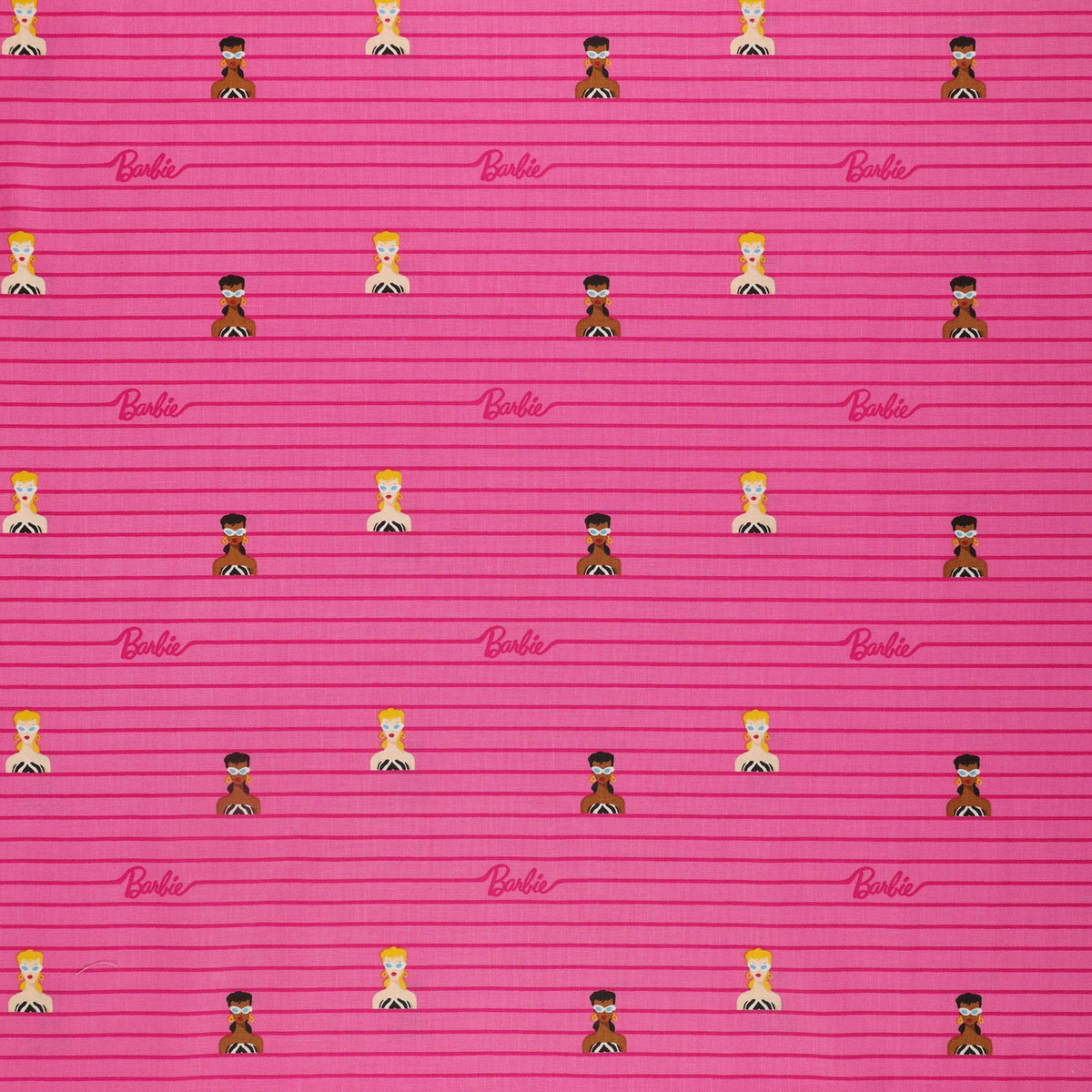 Barbie World Fabric Collection - Barbie Stripe Hot Pink