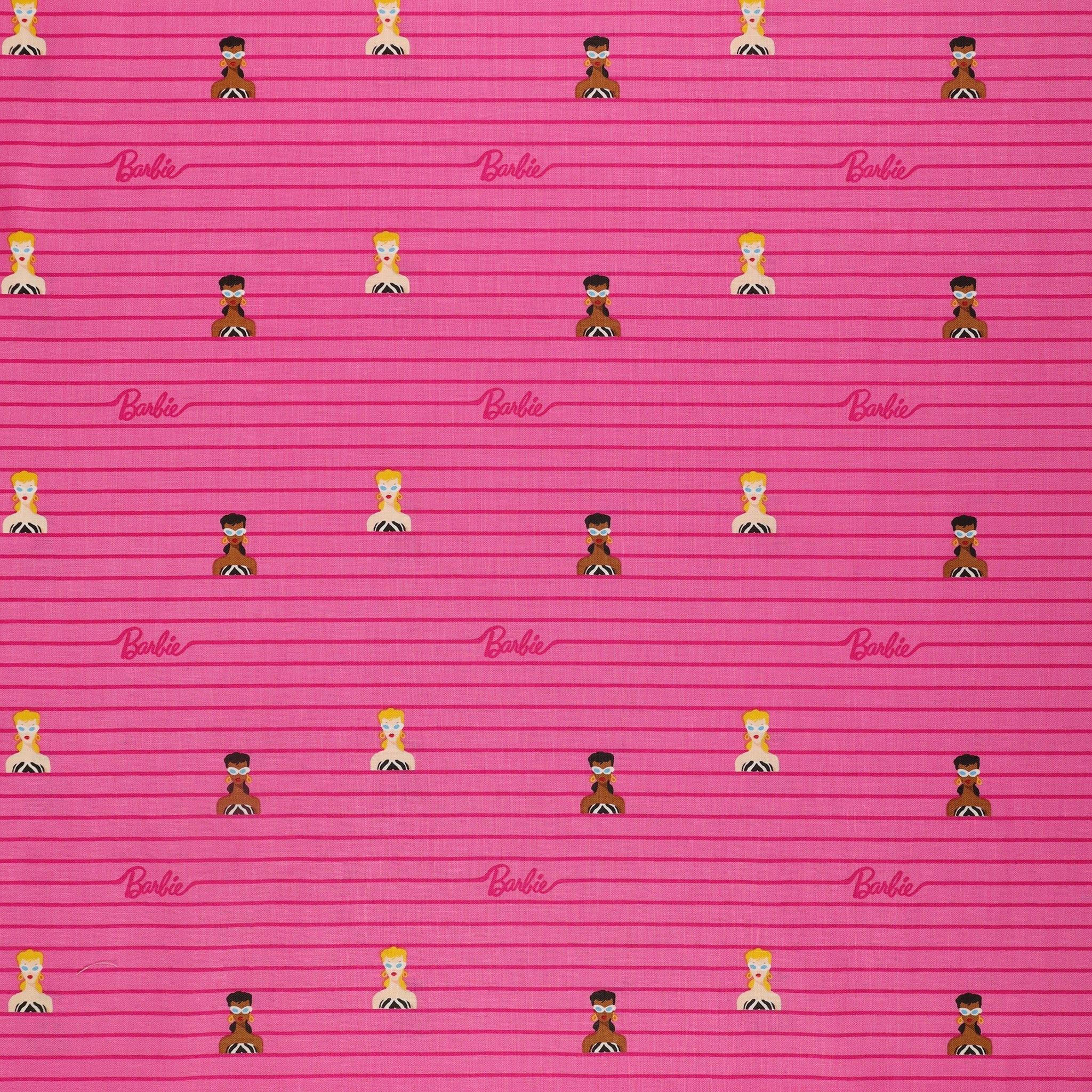 Barbie World Fabric Collection - Barbie Stripe Hot Pink