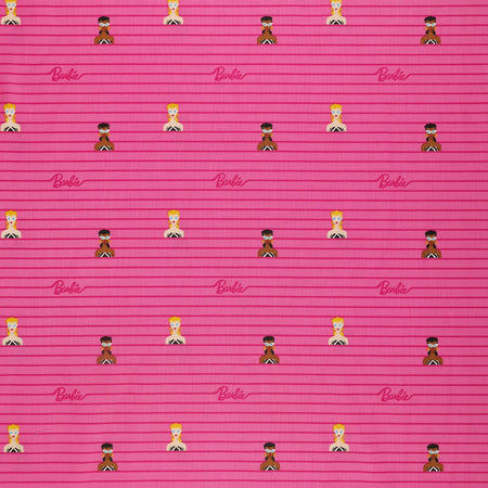 Barbie World Fabric Collection - Barbie Stripe Hot Pink