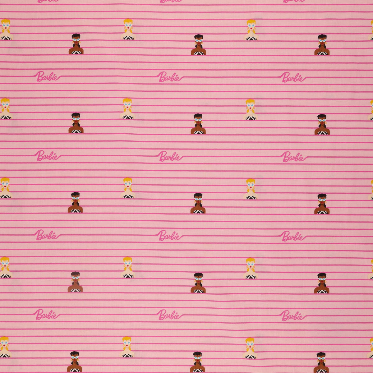 Barbie World Fabric Collection - Barbie Stripe Pink