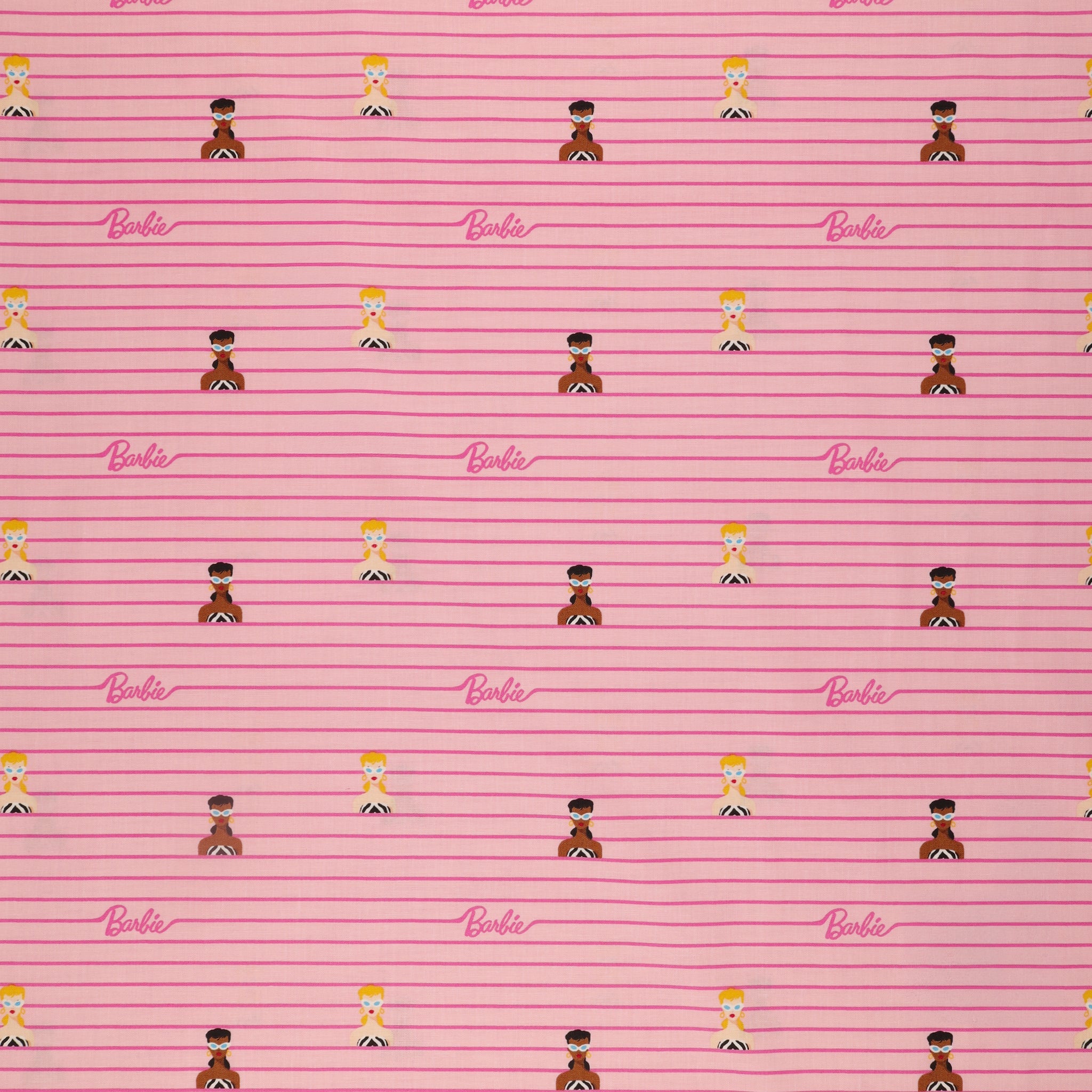 Barbie World Fabric Collection - Barbie Stripe Pink