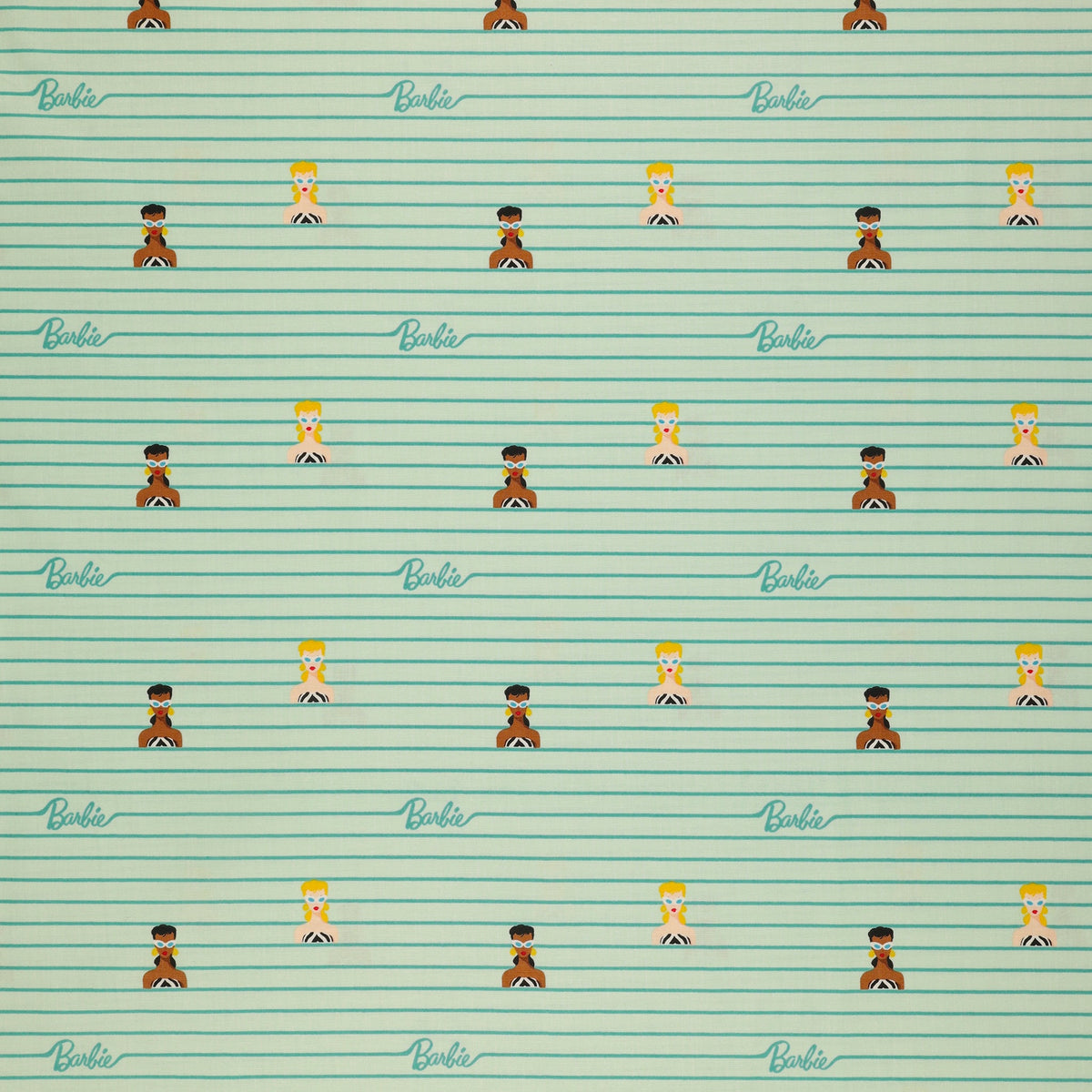 Barbie World Fabric Collection - Barbie Stripe Powder