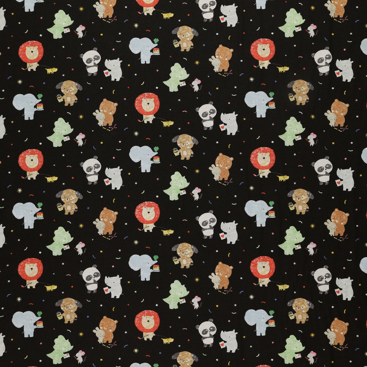 New Box of Crayons Fabric Collection - Main Black