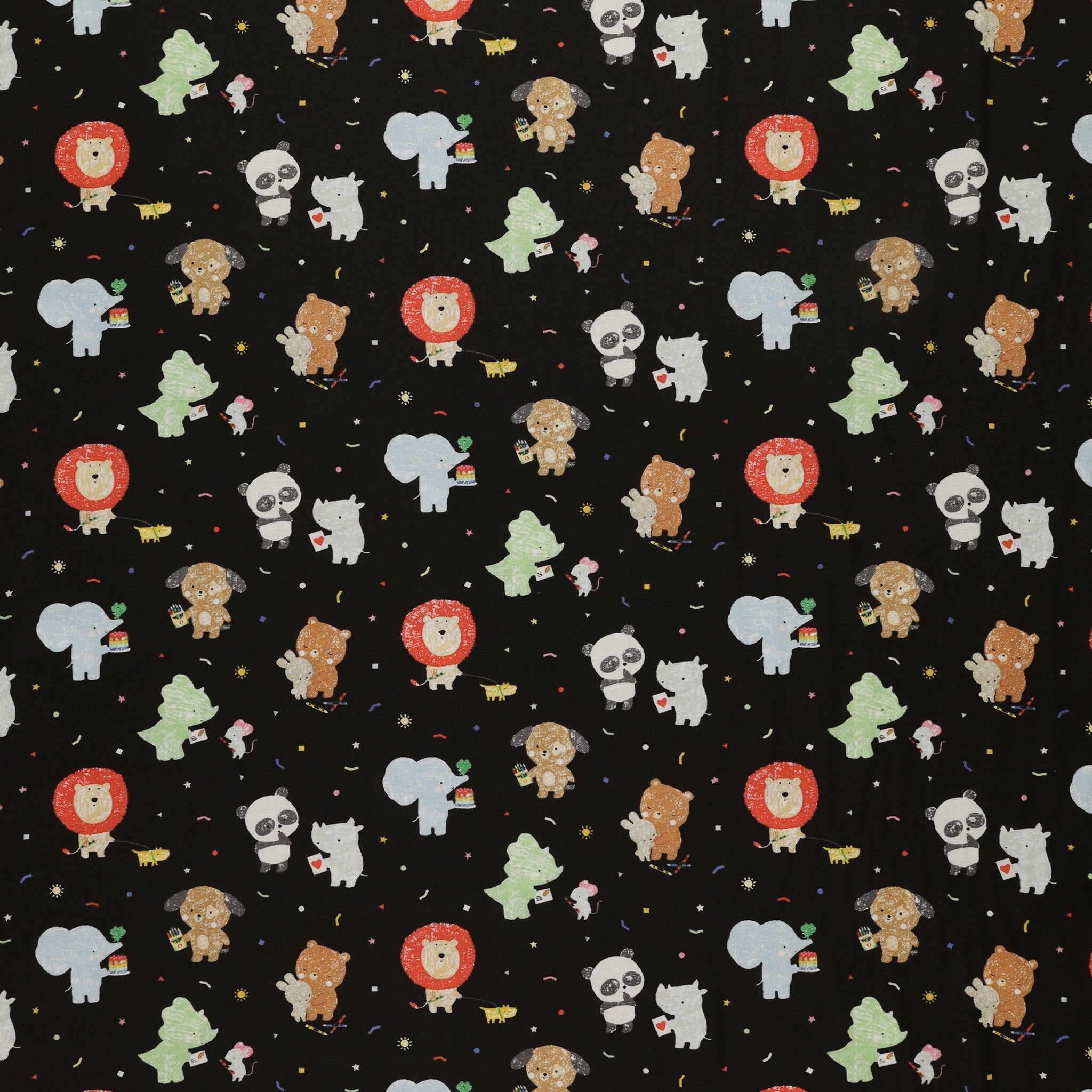 New Box of Crayons Fabric Collection - Main Black