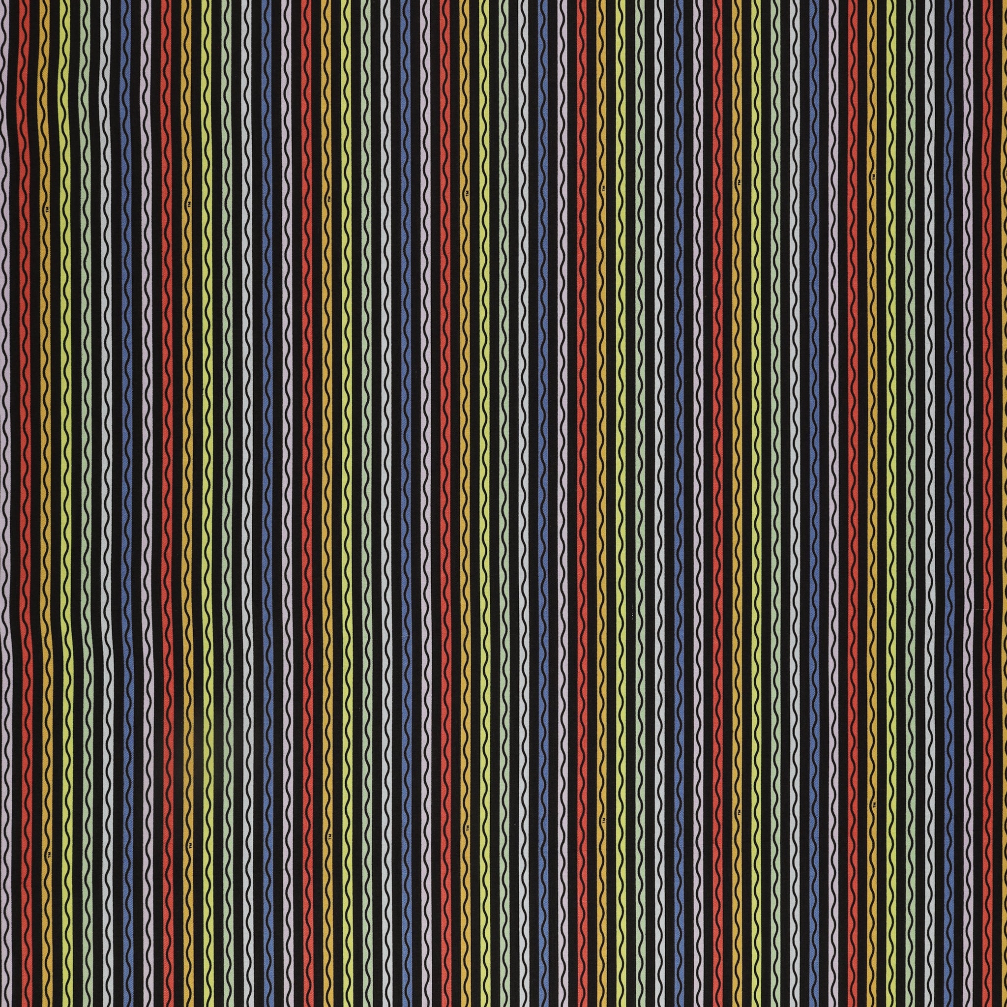 New Box of Crayons Fabric Collection - Stripe Black