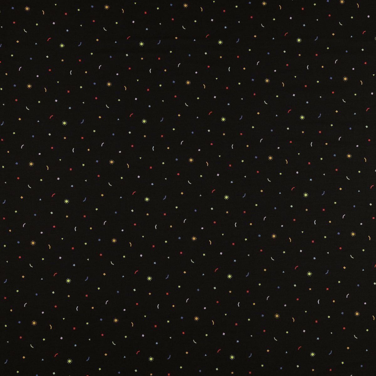 New Box of Crayons Fabric Collection - Confetti Black