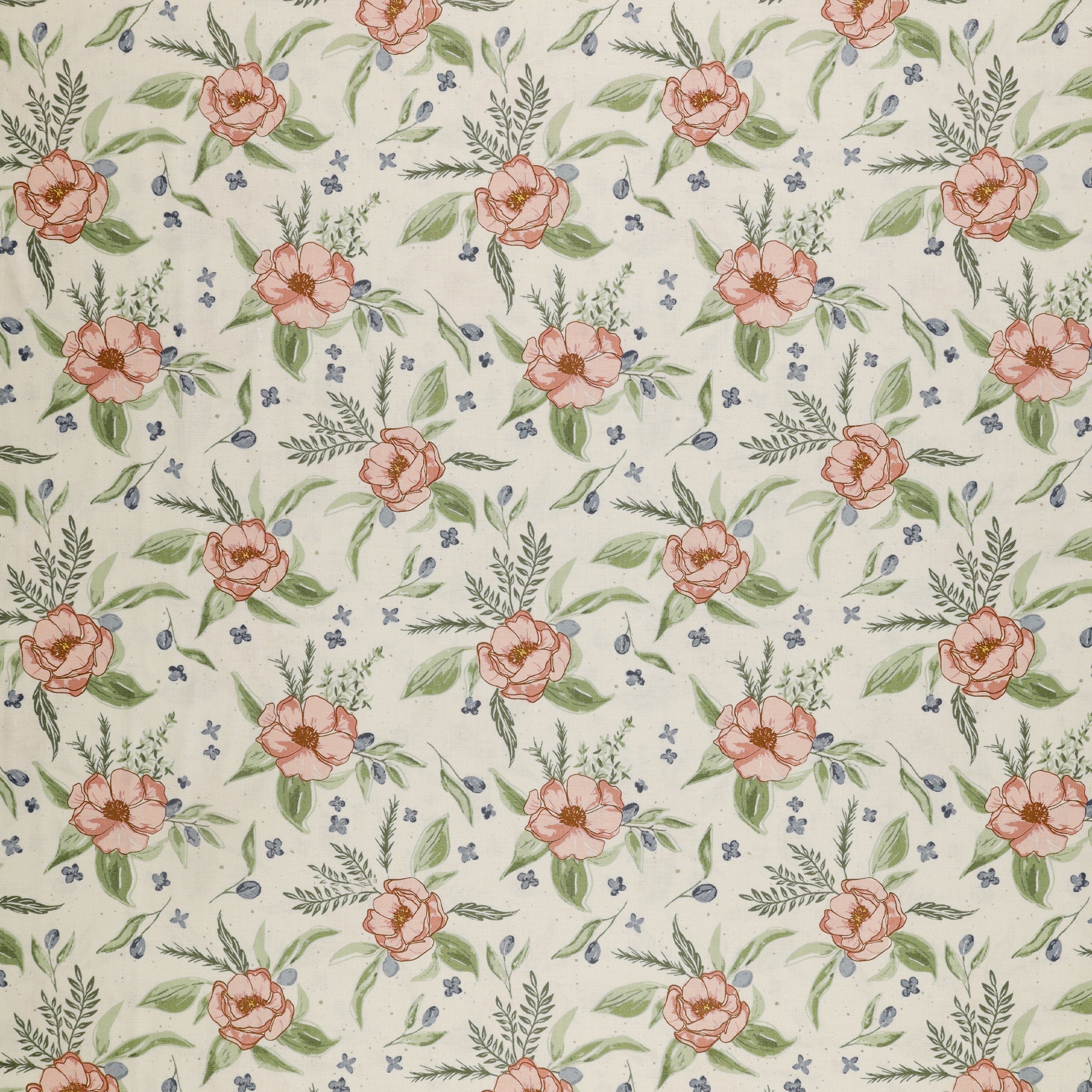 Olive Grove Fabric Collection - Floral Ivory