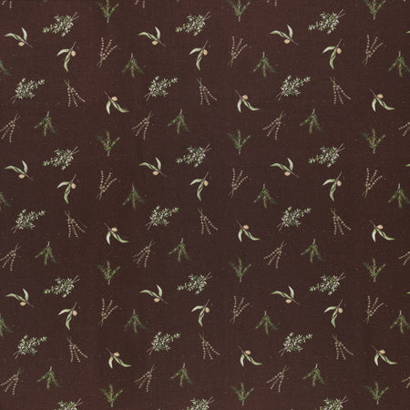 Olive Grove Fabric Collection - Herbs Eggplant