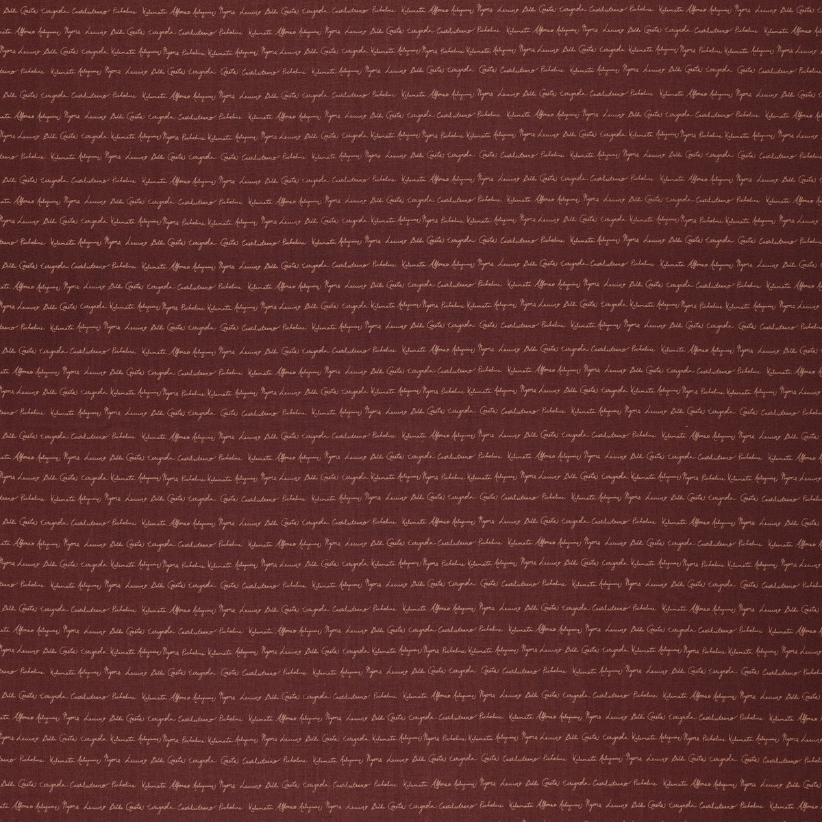 Olive Grove Fabric Collection - Script Plum