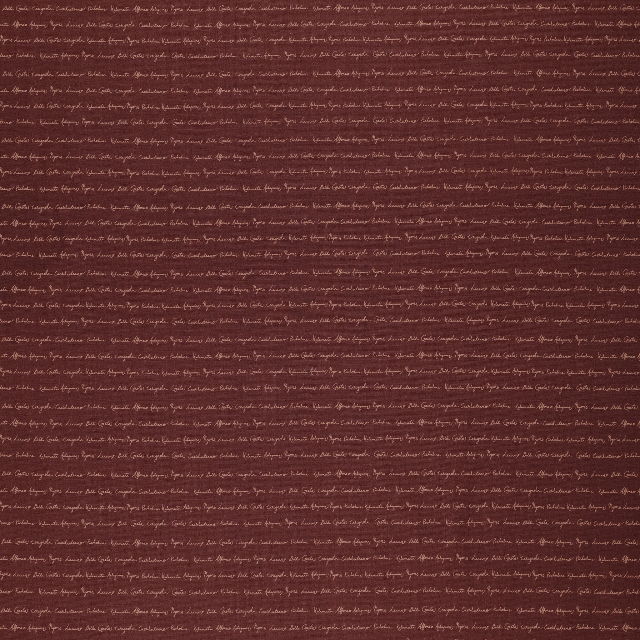 Olive Grove Fabric Collection - Script Plum
