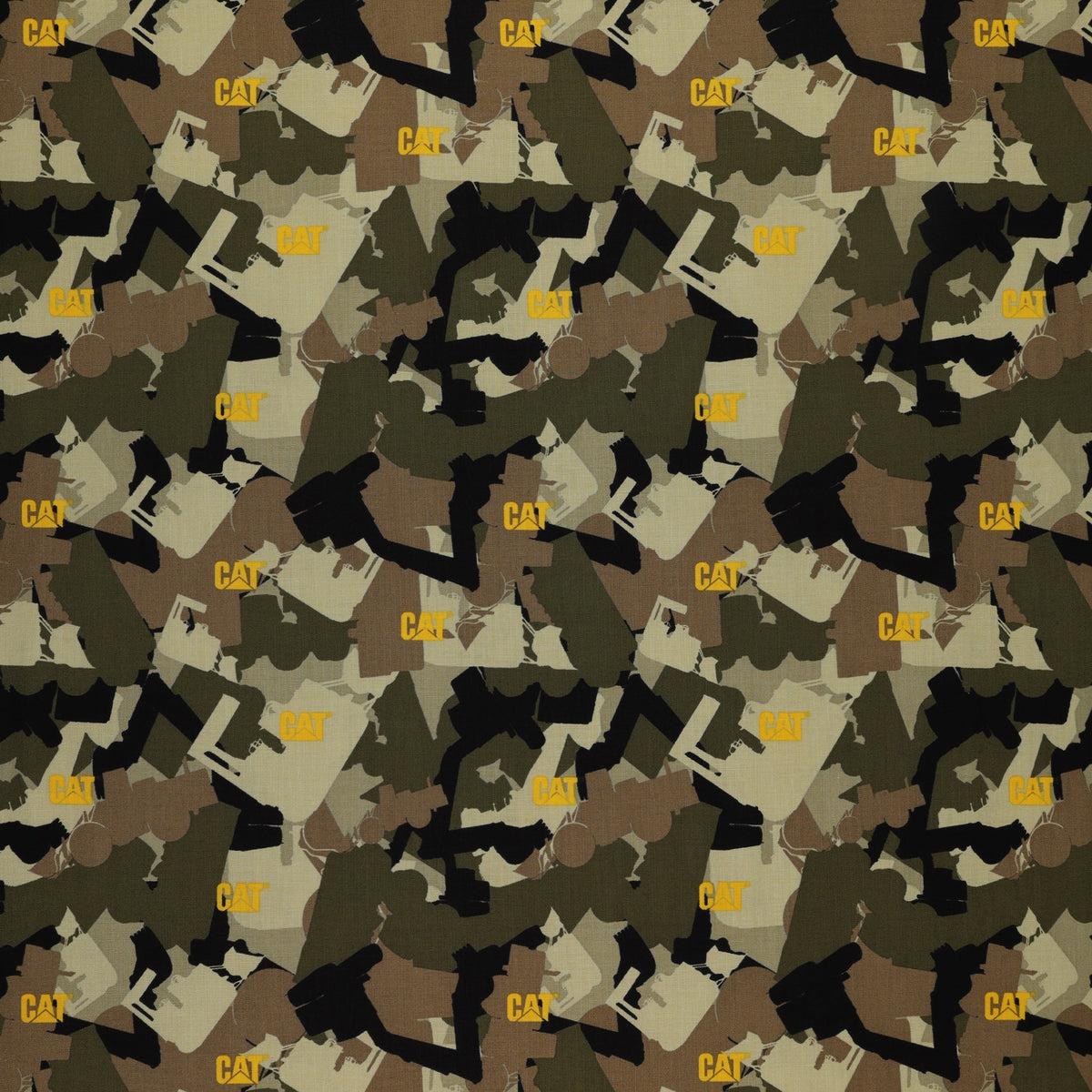 Caterpillar 100 Years Fabric Collection - Camo Green