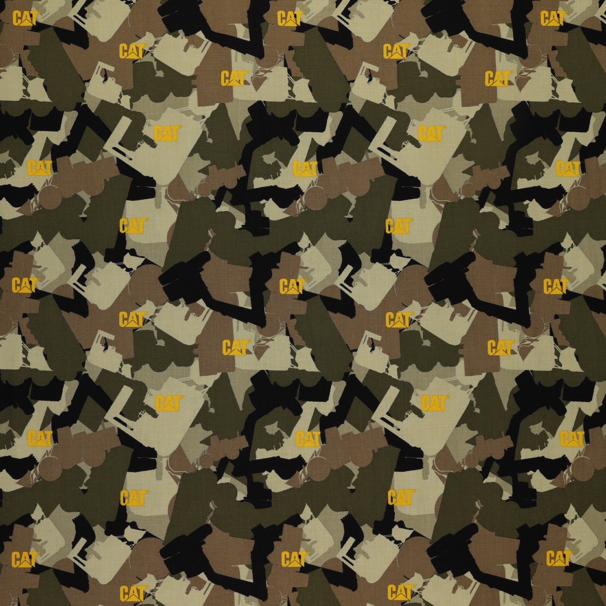 Caterpillar 100 Years Fabric Collection - Camo Green