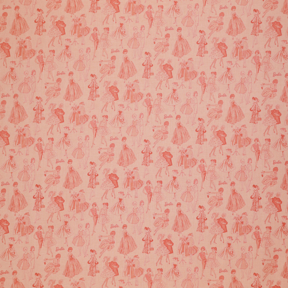Barbie Vintage Fabric Collection - Tonal Pink
