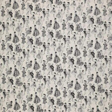 Barbie Vintage Fabric Collection - Tonal White
