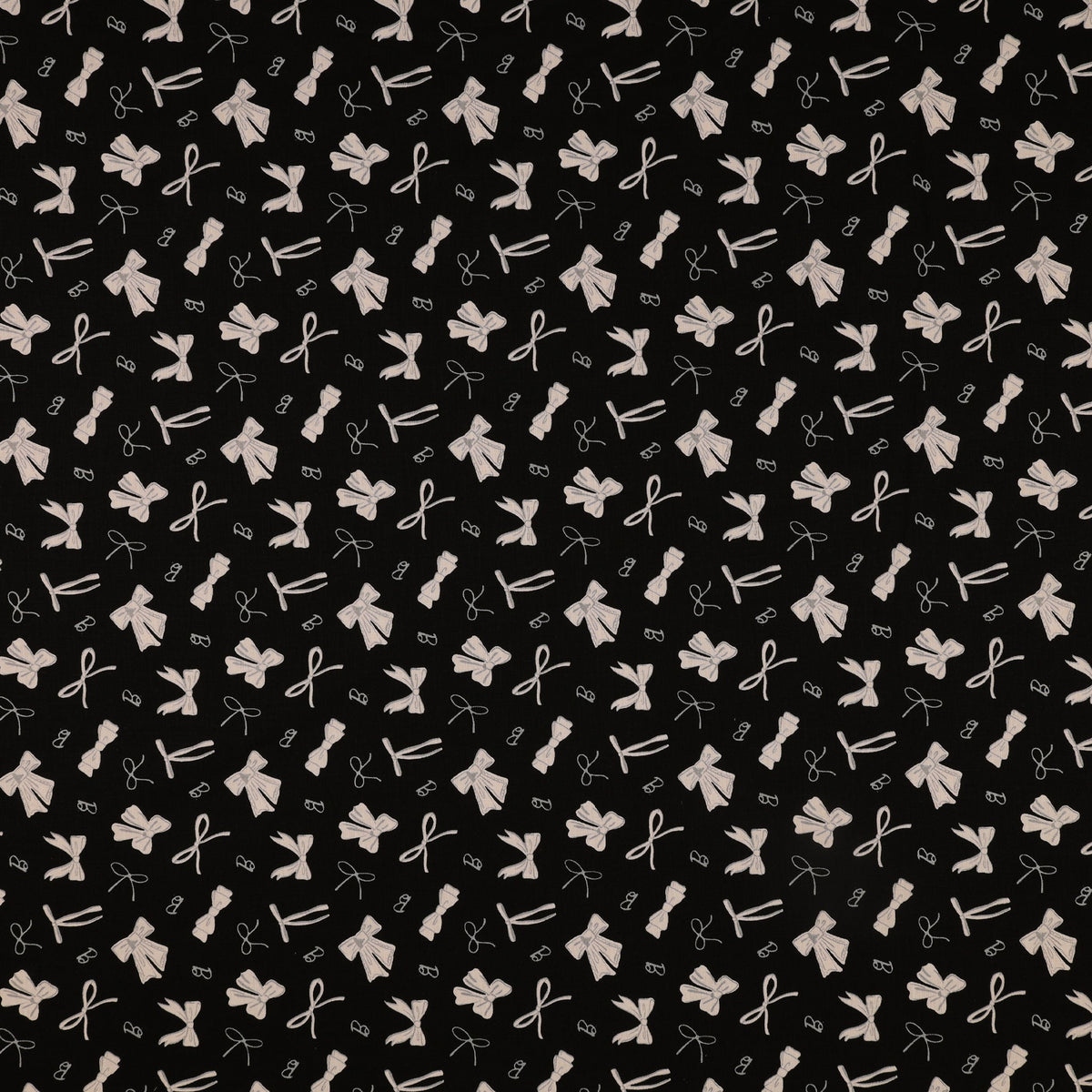 Barbie Vintage Fabric Collection - Bows Black