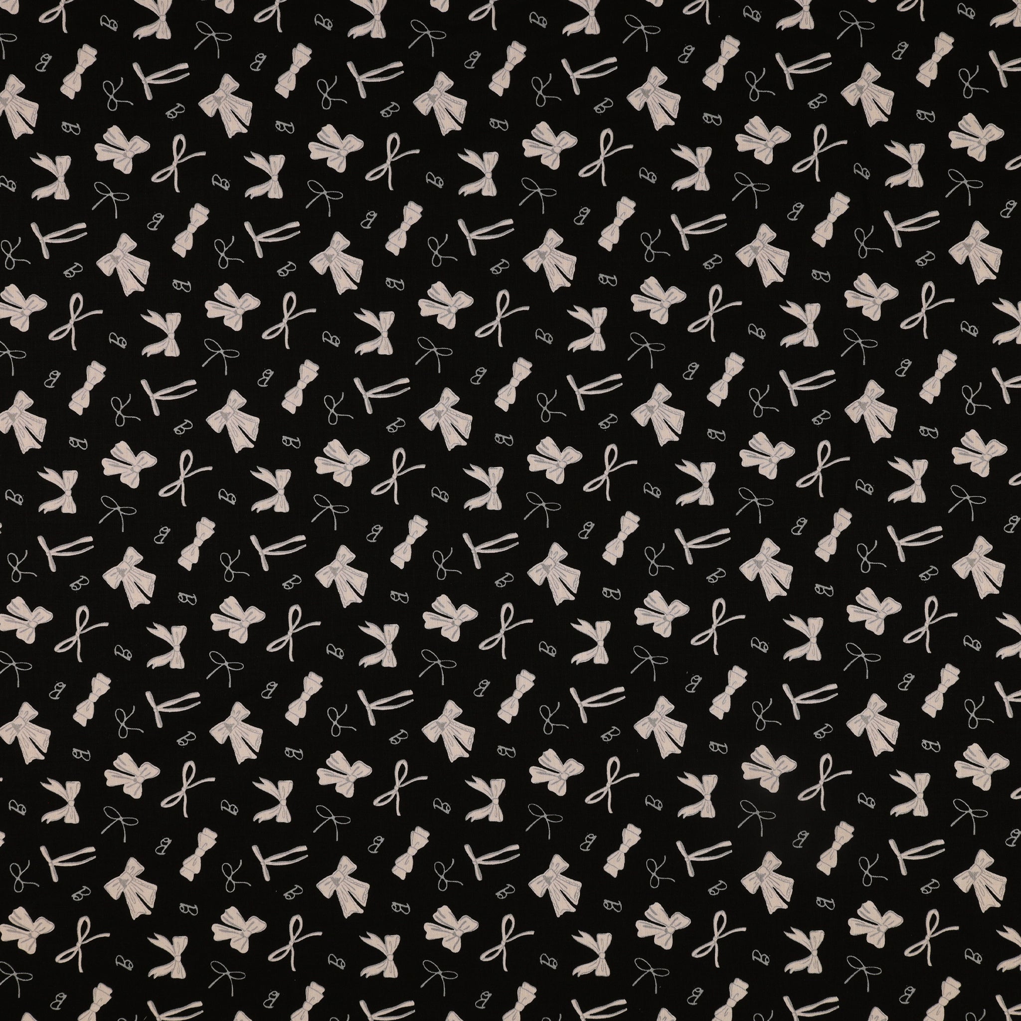 Barbie Vintage Fabric Collection - Bows Black