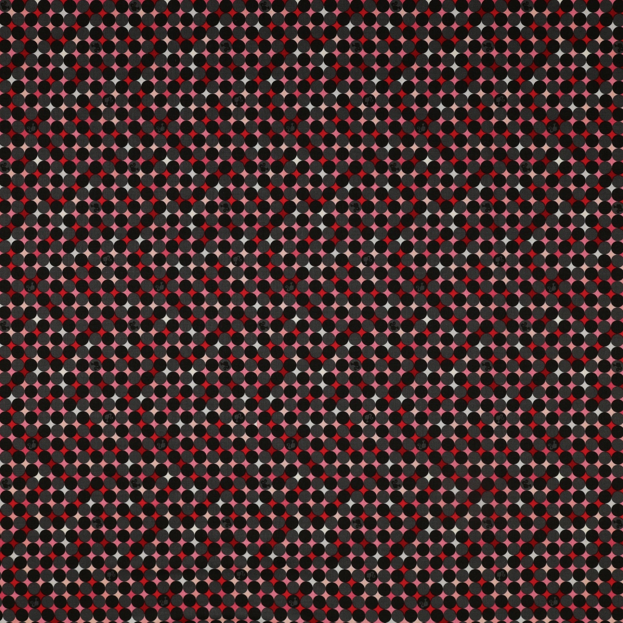 Barbie Vintage Fabric Collection - Sparkle Dots Black