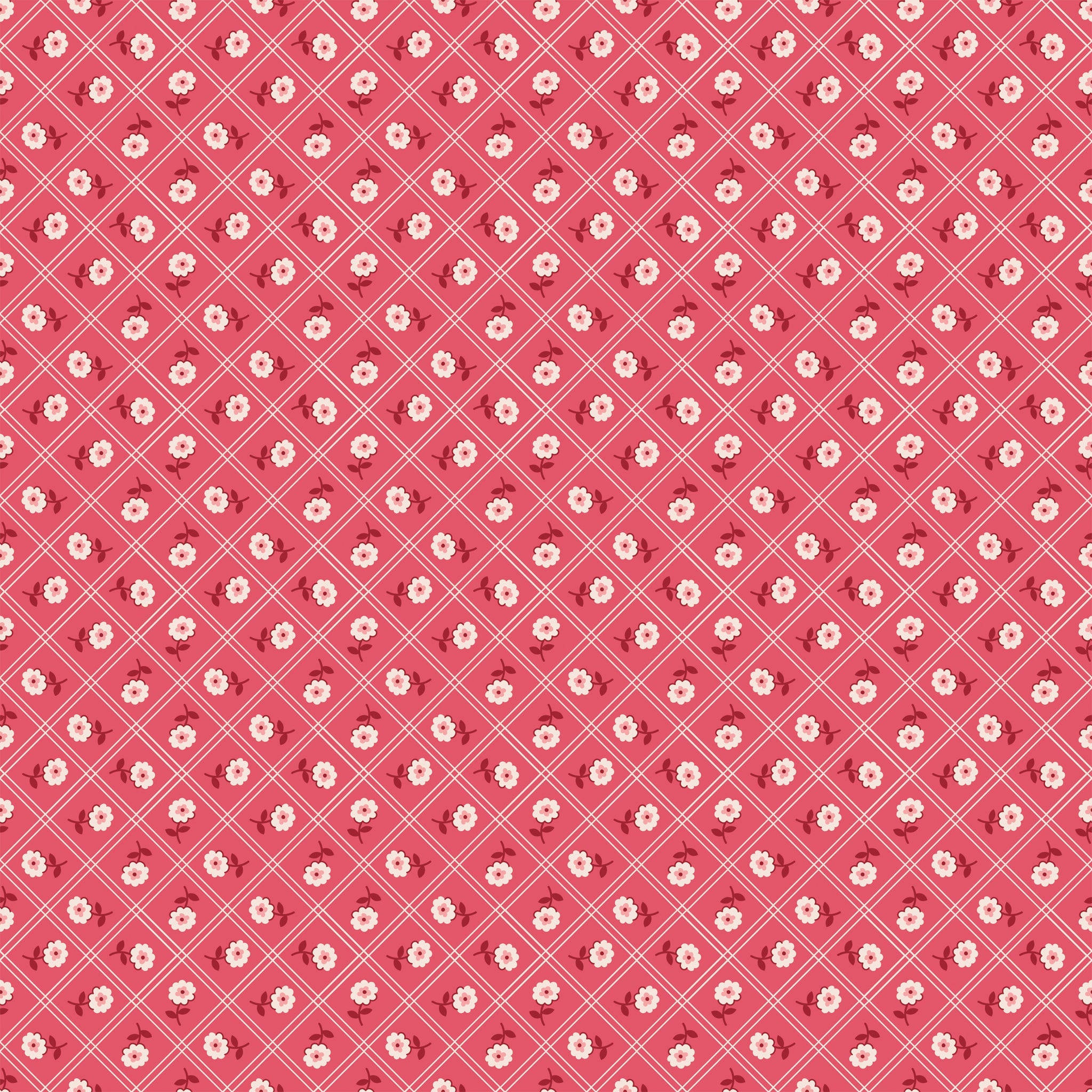 Berry & Sage Fabric Collection - Calico Tea Rose