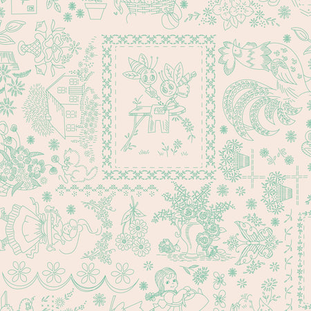 Berry & Sage Fabric Collection - Embroidery Latte