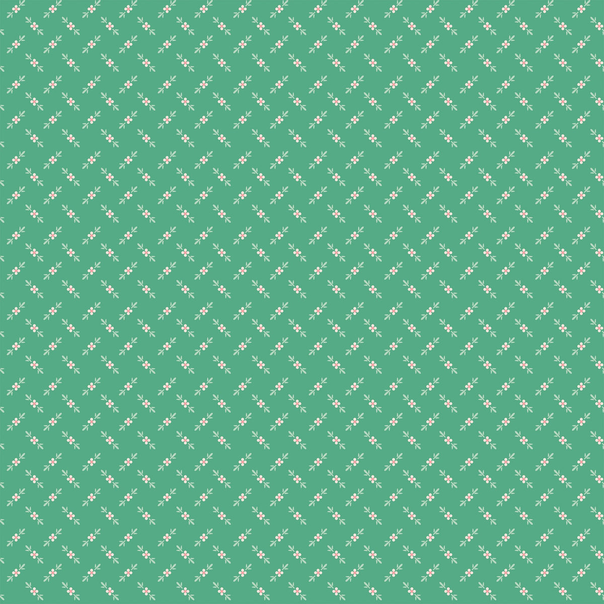 Berry & Sage Fabric Collection - Flower Bud Alpine