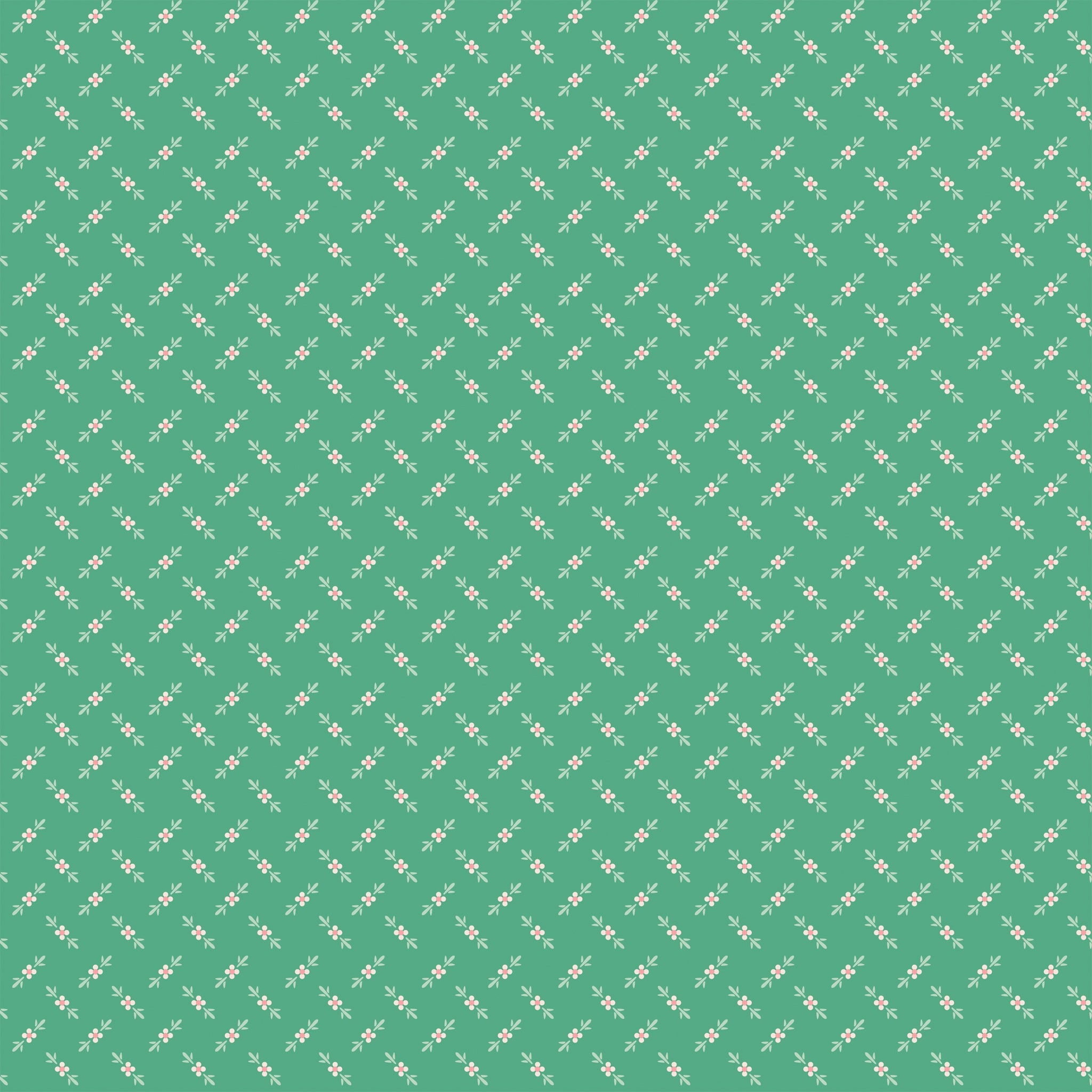 Berry & Sage Fabric Collection - Flower Bud Alpine