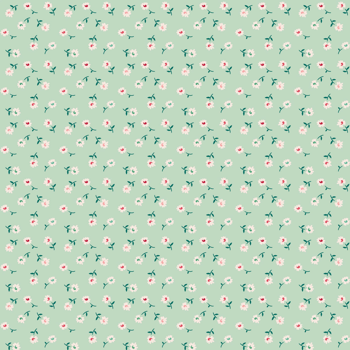 Berry & Sage Fabric Collection - Daisy Sage
