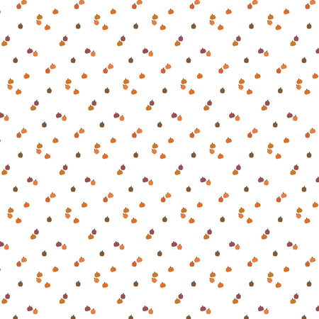 Seasonal Basics Fabric Collection - Pumpkins White
