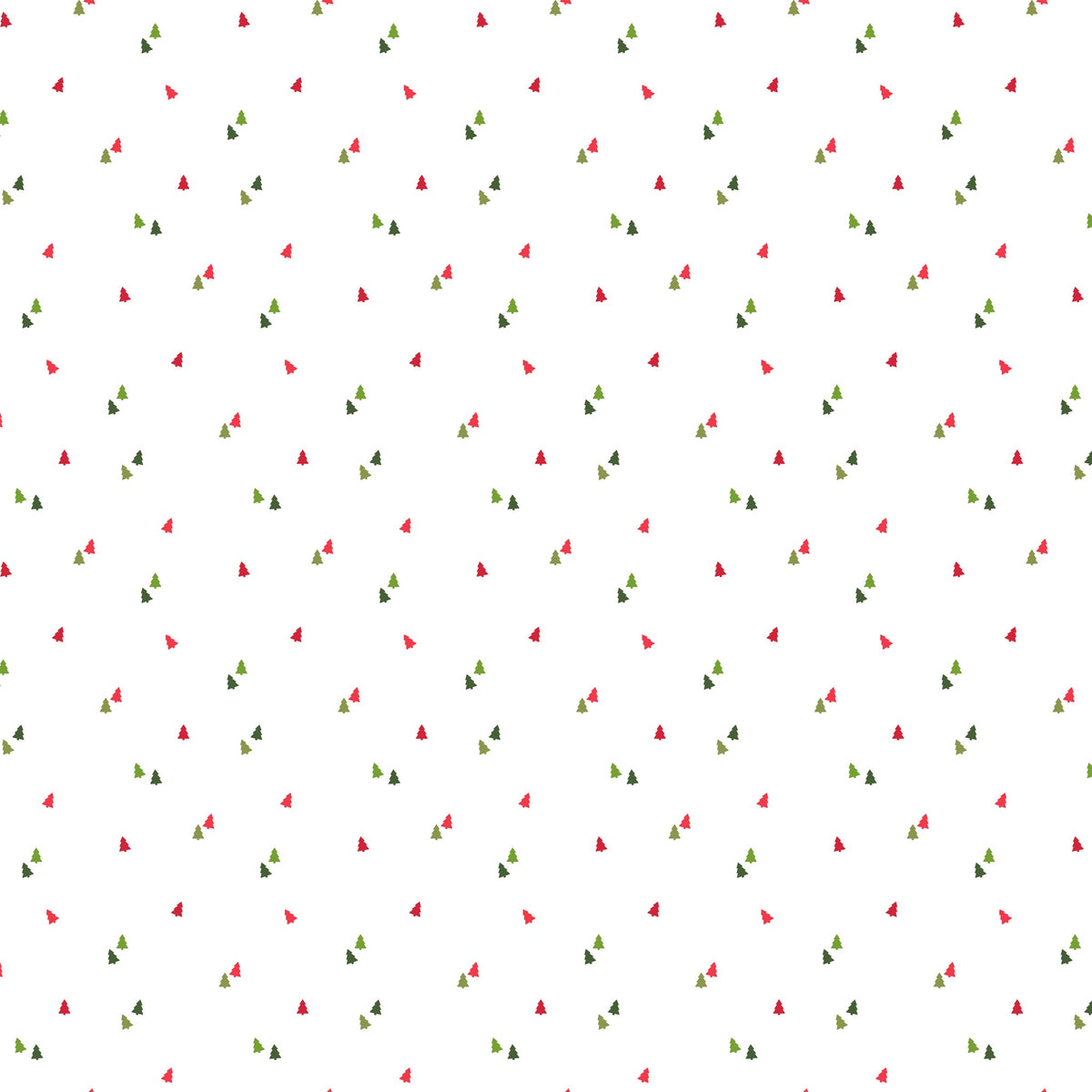 Seasonal Basics Fabric Collection - Trees White