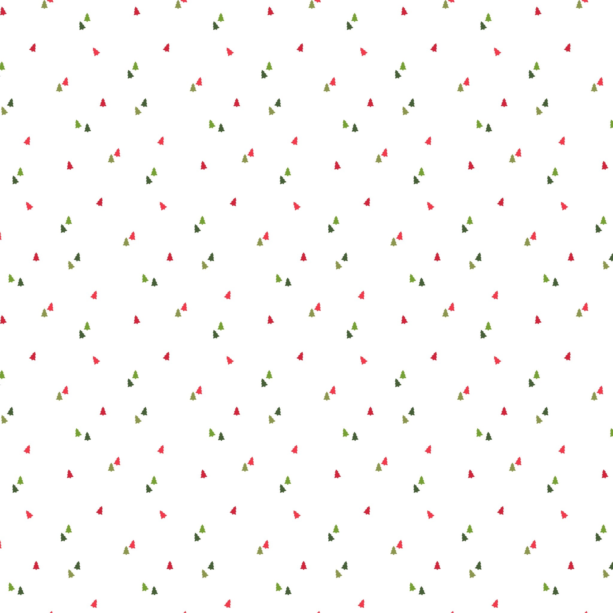 Seasonal Basics Fabric Collection - Trees White