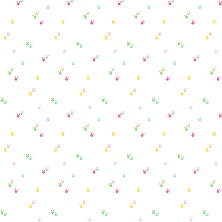Seasonal Basics Fabric Collection - Bunnies White