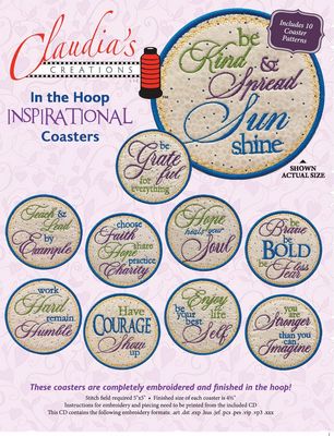 Claudia's Creations, LLC Inspirational Coasters Ith
