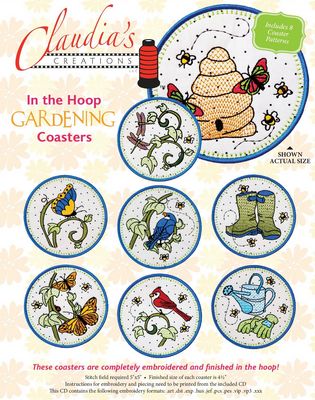 Claudia's Creations, LLC Gardening Coasters Ith