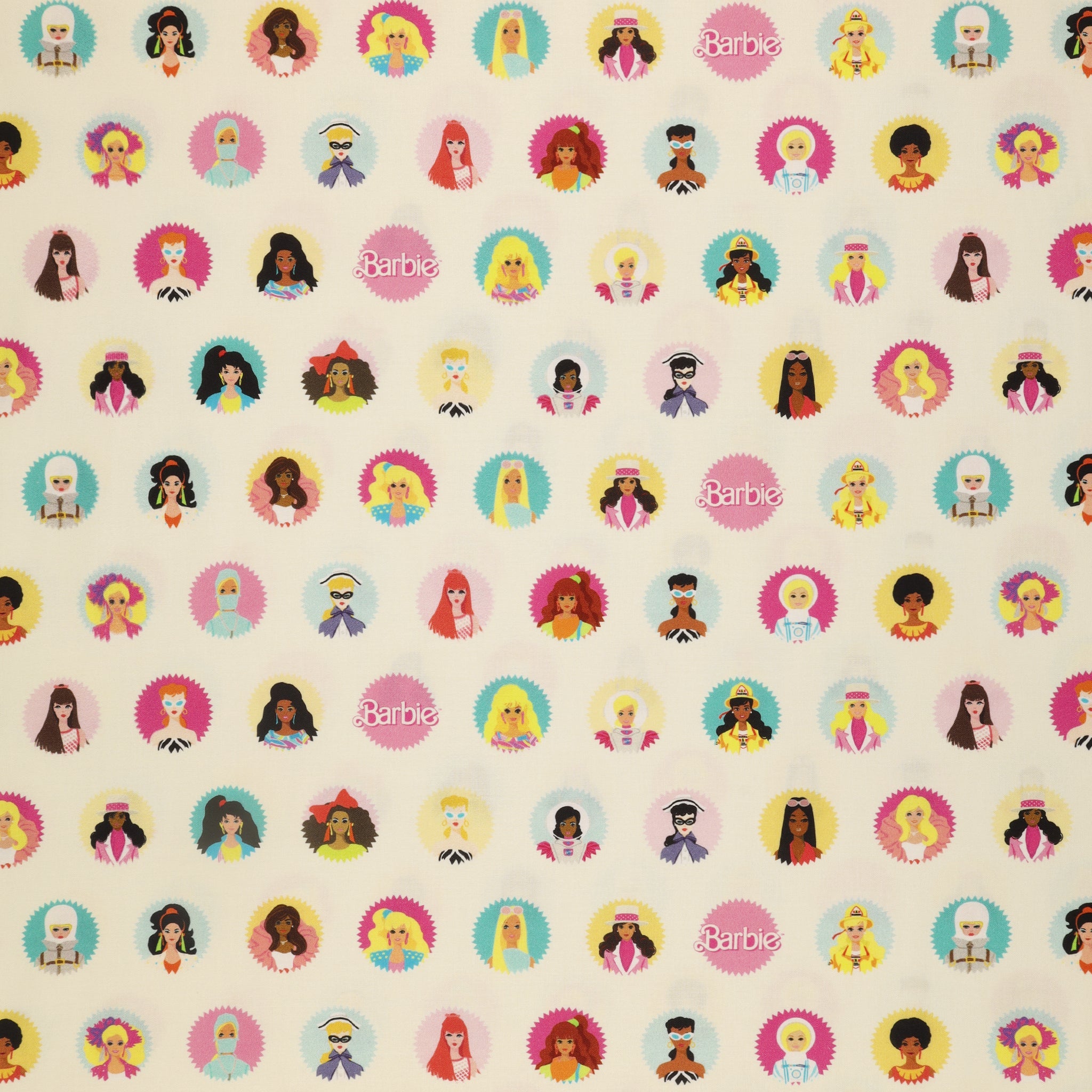 Barbie World Fabric Collection - Barbie Main Cream