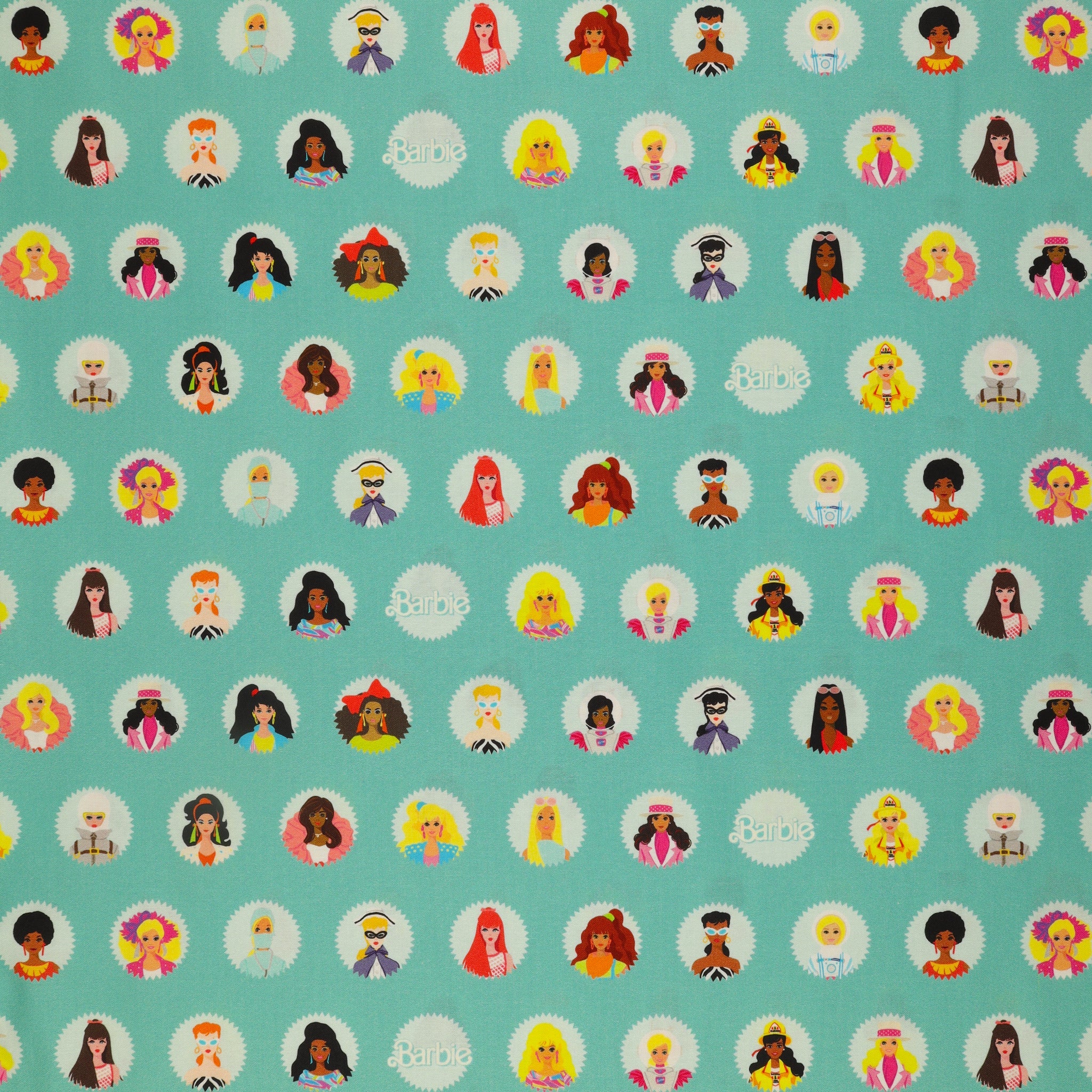 Barbie World Fabric Collection - Barbie Main Teal