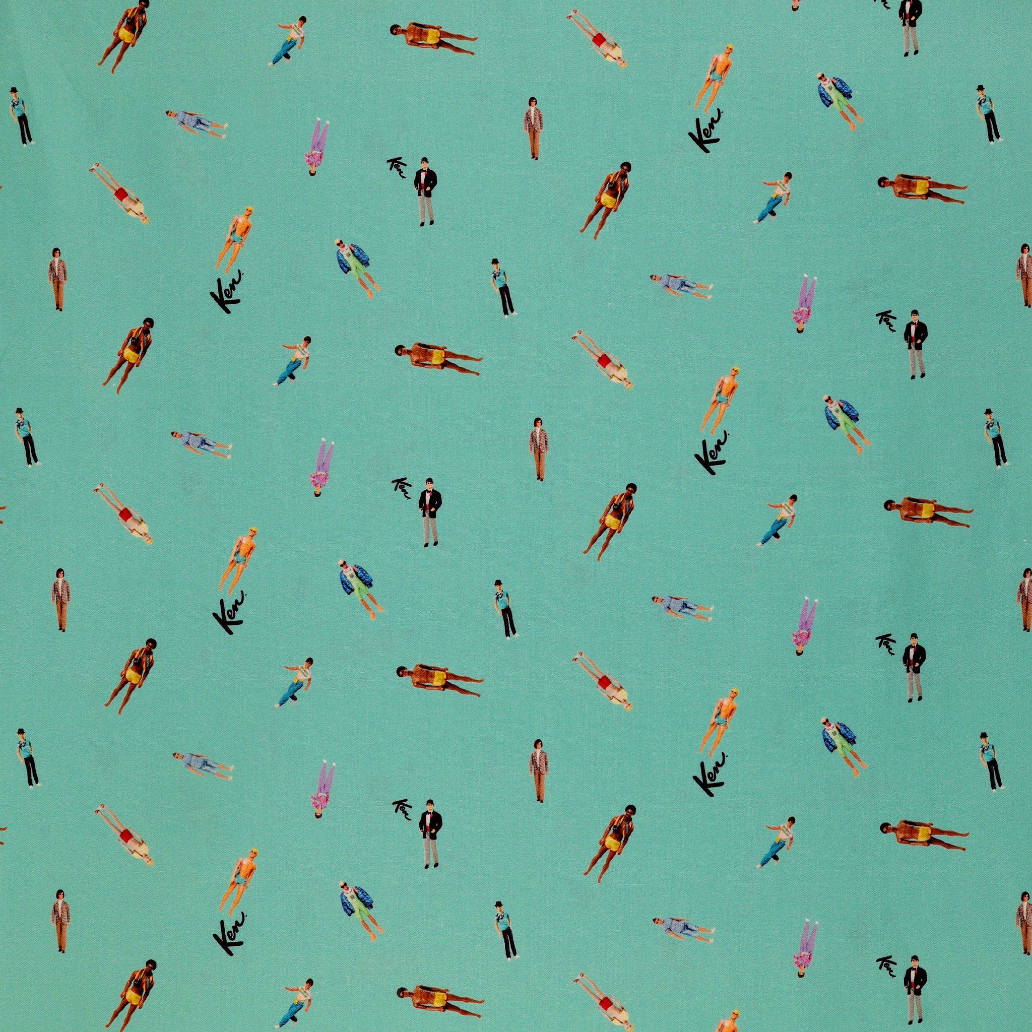 Barbie World Fabric Collection - Ken Dolls Teal