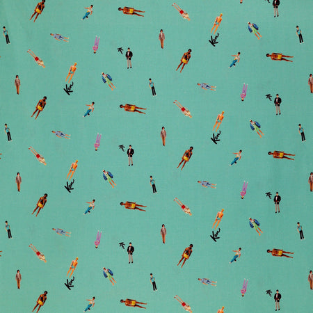 Barbie World Fabric Collection - Ken Dolls Teal