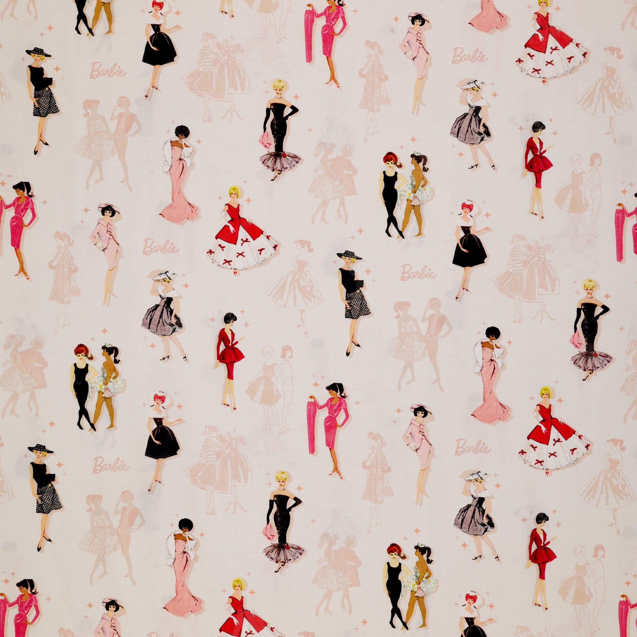 Barbie Vintage Fabric Collection - Main Blush