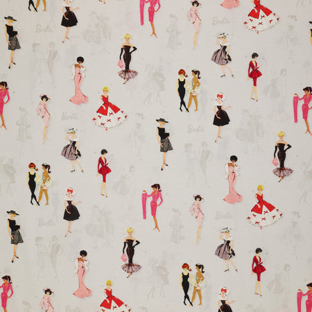 Barbie Vintage Fabric Collection - Main Gray