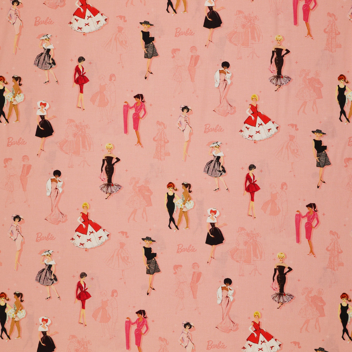 Barbie Vintage Fabric Collection - Main Pink