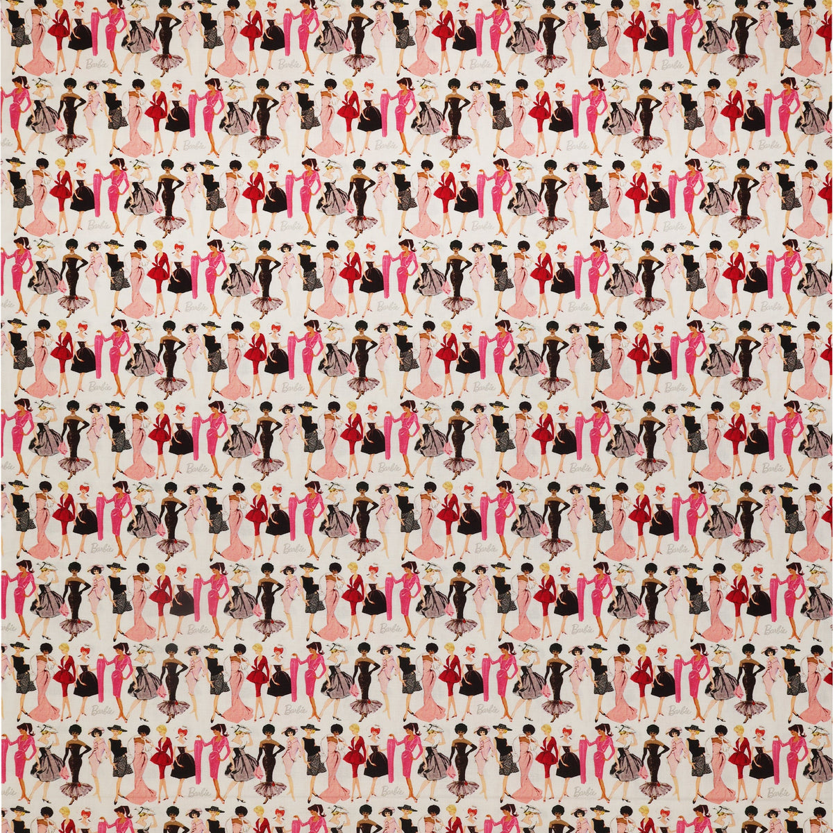 Barbie Vintage Fabric Collection - Fashion White