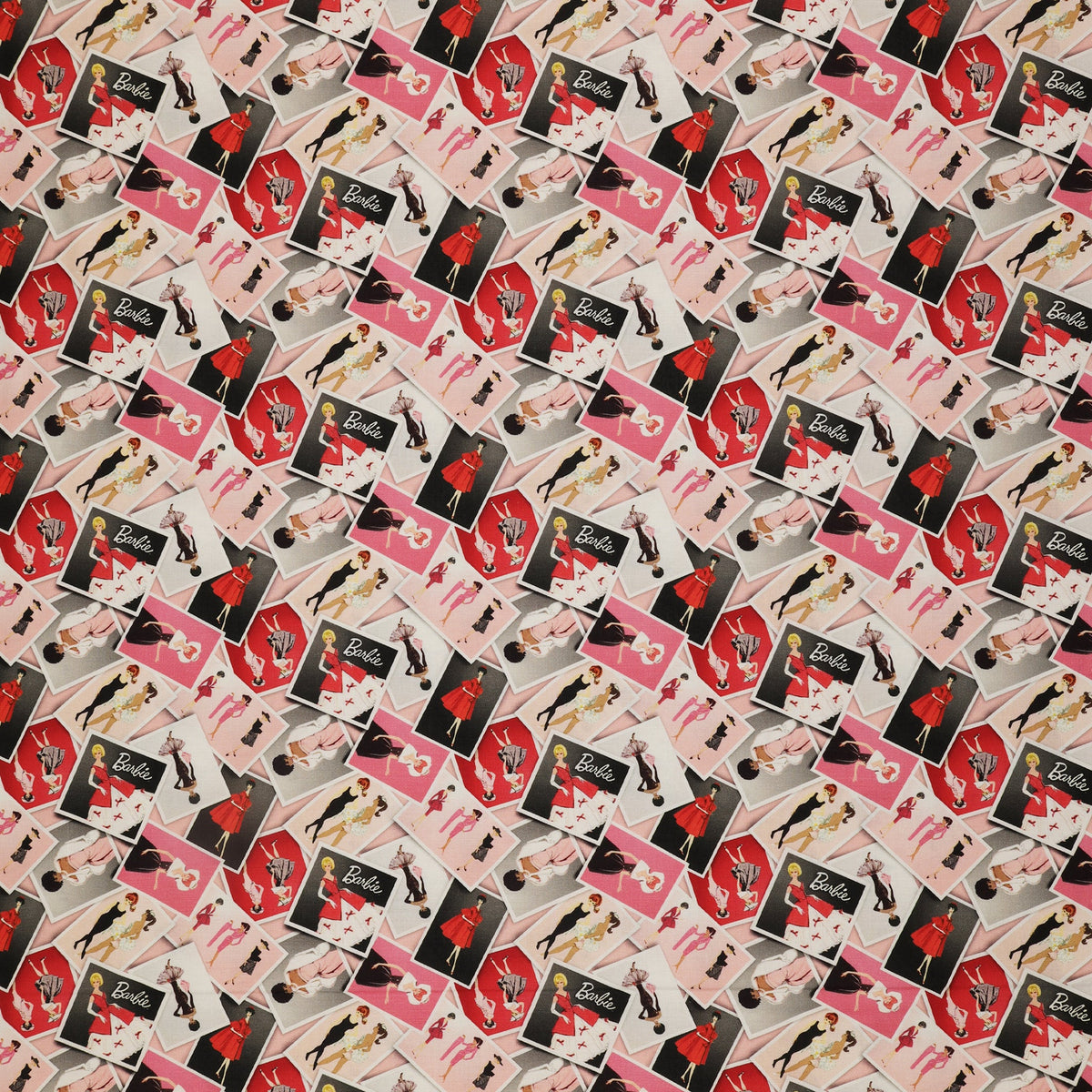 Barbie Vintage Fabric Collection - Photos Pink