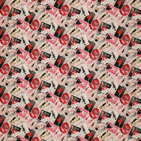 Barbie Vintage Fabric Collection - Photos Pink