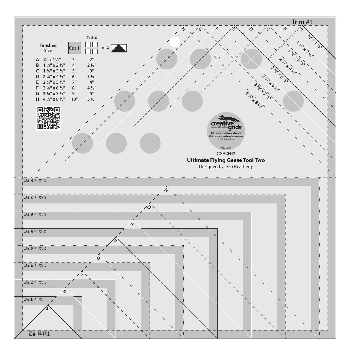 Ultimate Flying Geese Template and Quilt Ruler Two