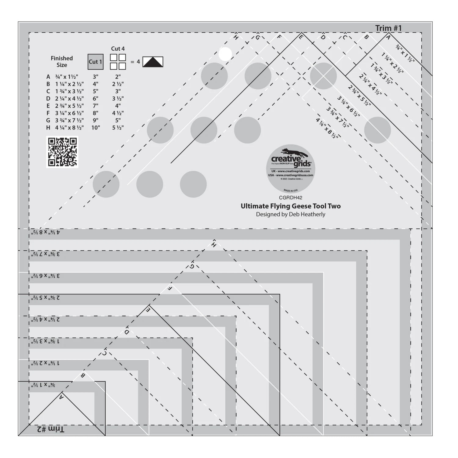 Ultimate Flying Geese Template and Quilt Ruler Two