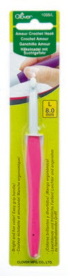 Clover Needlecraft Inc. Amour Crochet Hook L 8.0 mm