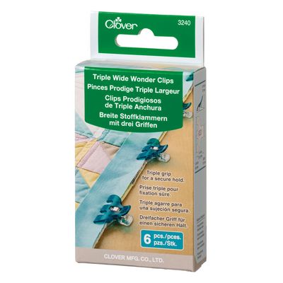 Clover Needlecraft Inc. Triple Wide Wonder Clips 6pc